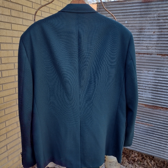 Men's Classic vintage Green Wool gabardine blazer 46 regular Lacrosse - Picture 2 of 14